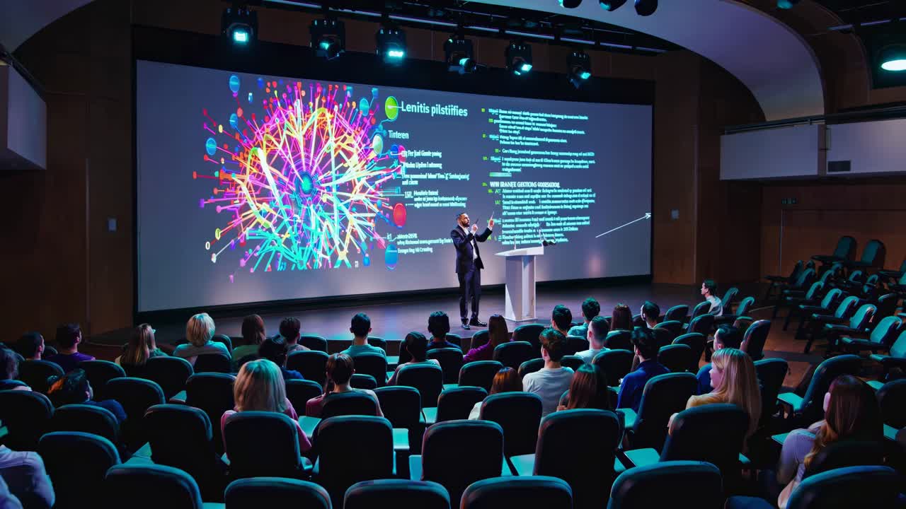 대규모 청중에게 비즈니스 프레젠테이션