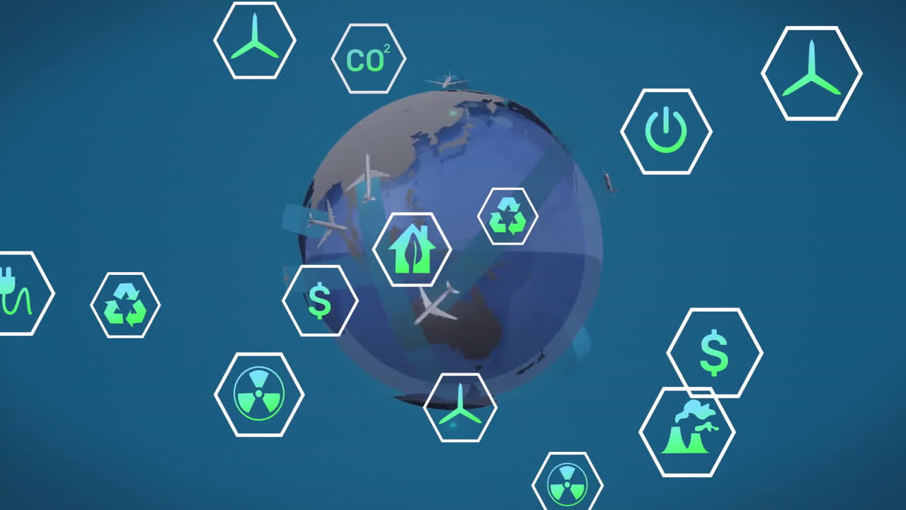 전 세계 에코 아이콘 네트워크의 애니메이션