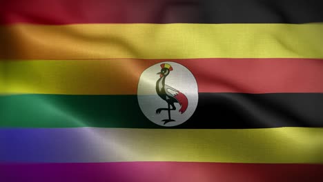 la bandera de uganda es un bucle de fondo 4k