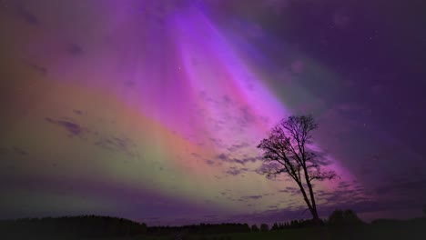 very strong g5 kp9 geomagnetic storm northern lights in may sky