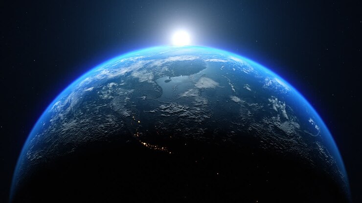 太陽が地球の後ろに昇る 太陽が地球の上に昇る