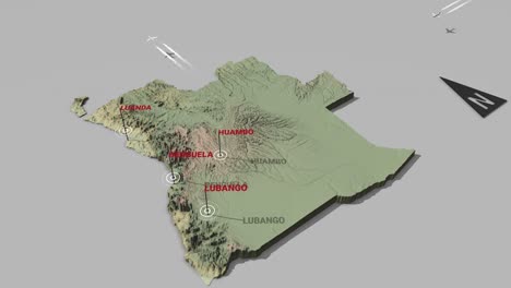 mapa de campo en 3d de angola