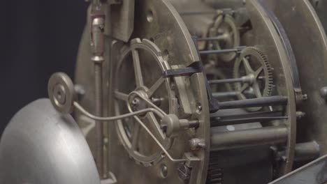 an antique vintage clock with the tick-tock mechanism movement
