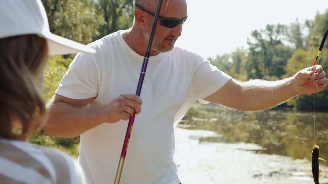Father and Daughter Fishing