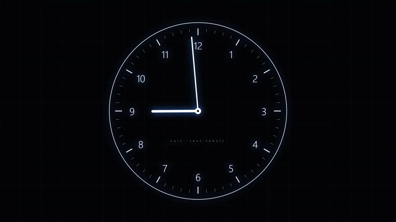 Digital Clock Face Showing Time Passing Rapidly