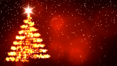 animación en bucle de un árbol de navidad con luces brillantes