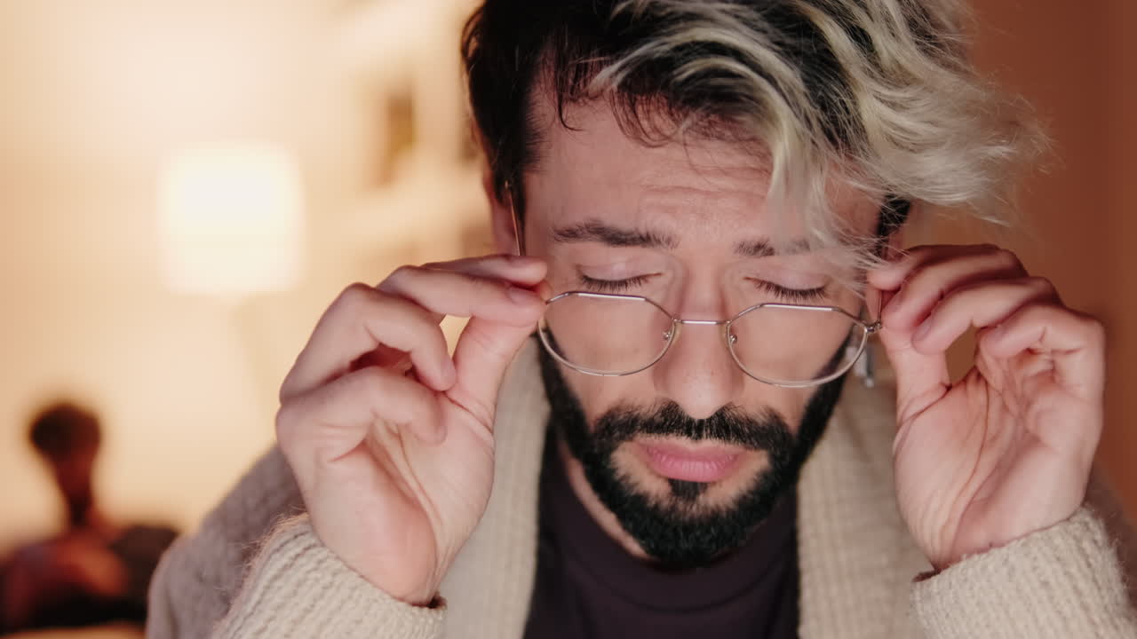 Gay Couple Working From Home on Laptops