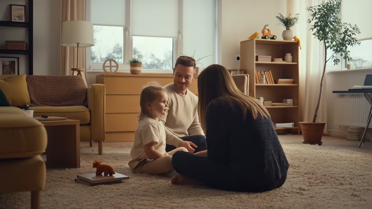 Family Bonding Time in the Living Room