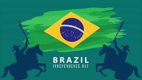 independencia de brasil letras con caballo