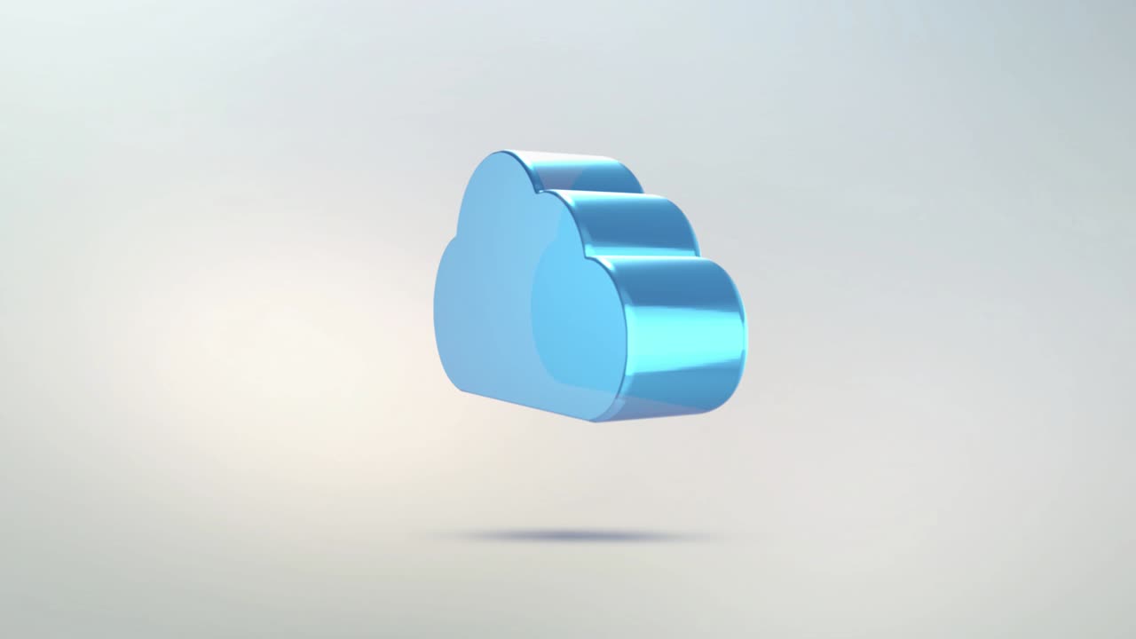 날씨 예보 아이콘, 투명한 유리 구름. 회전 상징 알파 채널과 함께 오직 구름