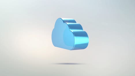 icono de pronóstico del tiempo, nube de vidrio transparente. símbolo giratorio sólo nube con canal alfa