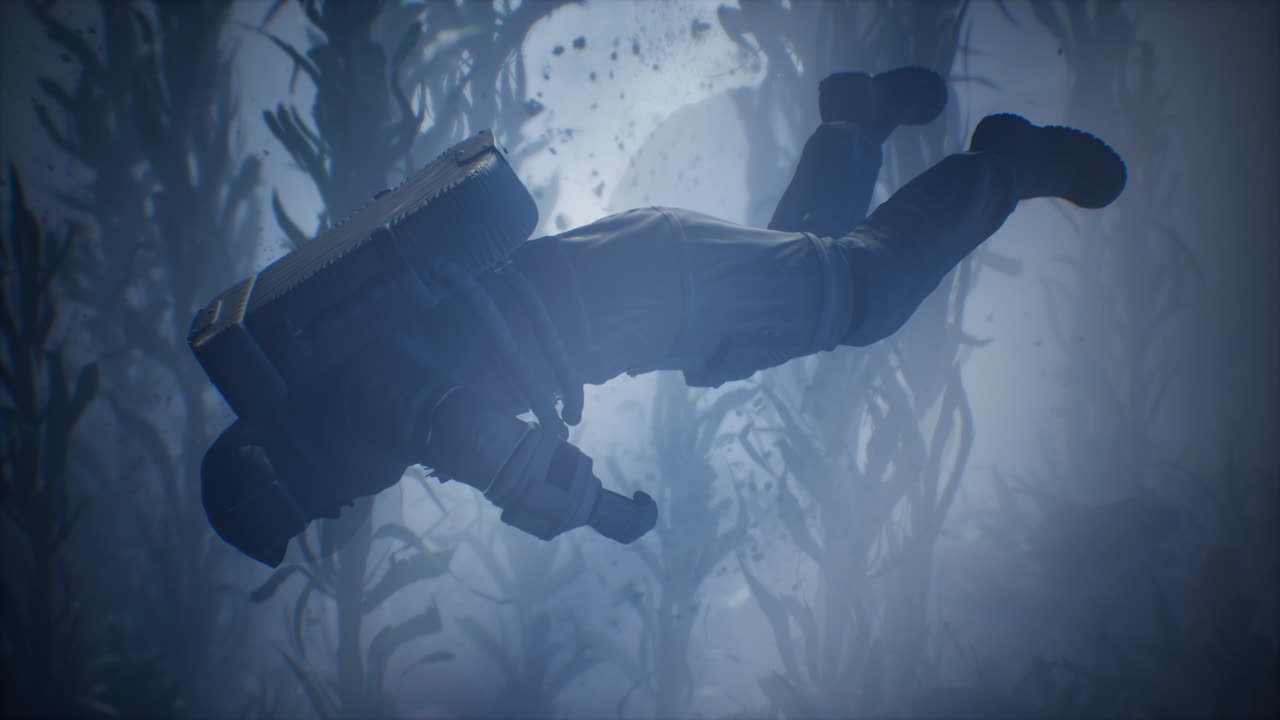 우주인 우주인 바다에서