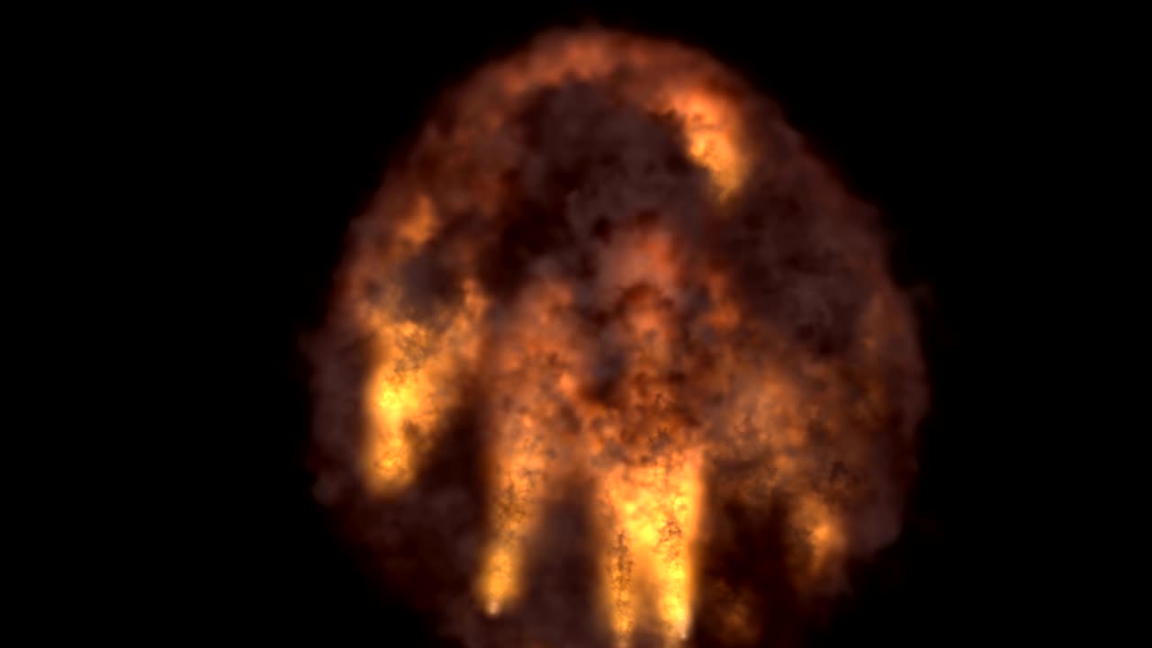 Red fire blast light energy explosion 4k