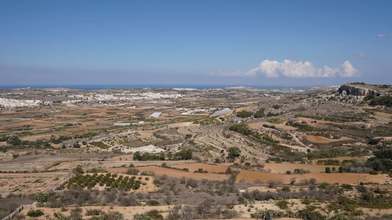 서부 몰타, 라바트 들판 풍경의 시간 경과 비디오