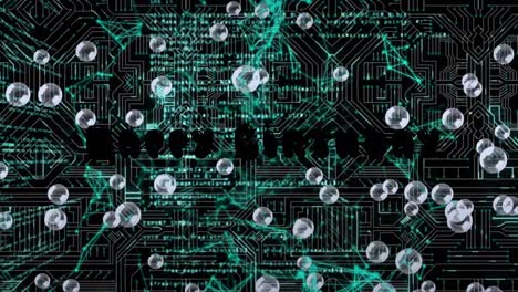 animation of bubbles floating over data processing