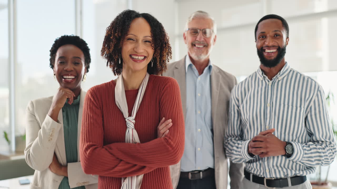 retrato de un equipo de negocios diverso