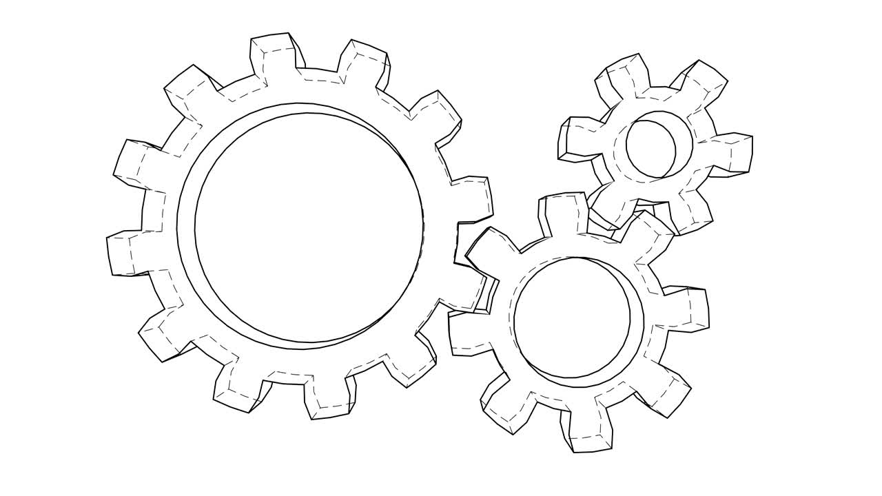 기어 이 회전하는 원활한 루프