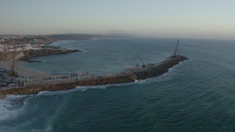 flying across the coastline of ericeira