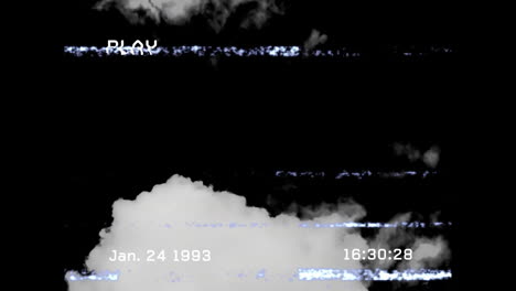 animación de la interferencia sobre las nubes en movimiento.