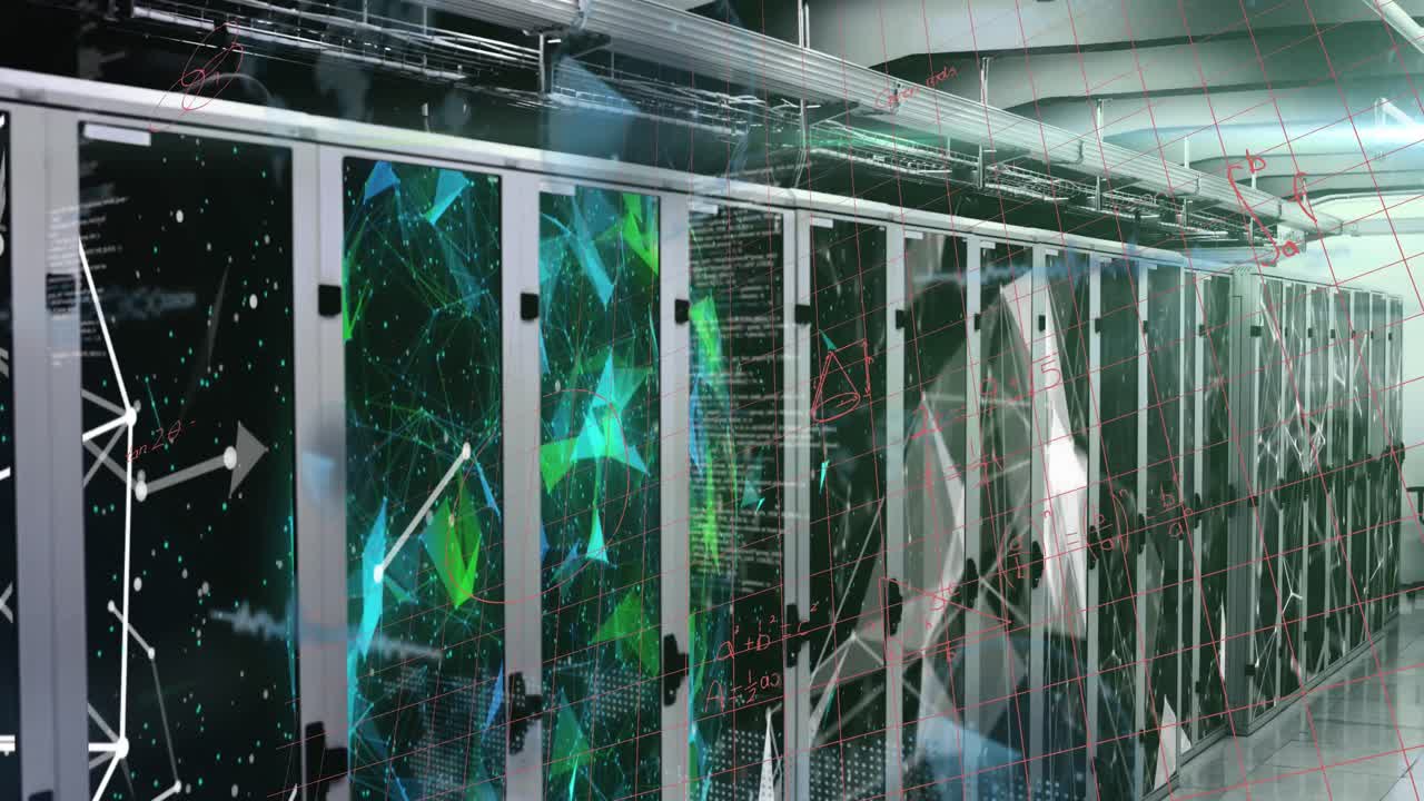 animación del globo y procesamiento de datos sobre la sala del servidor