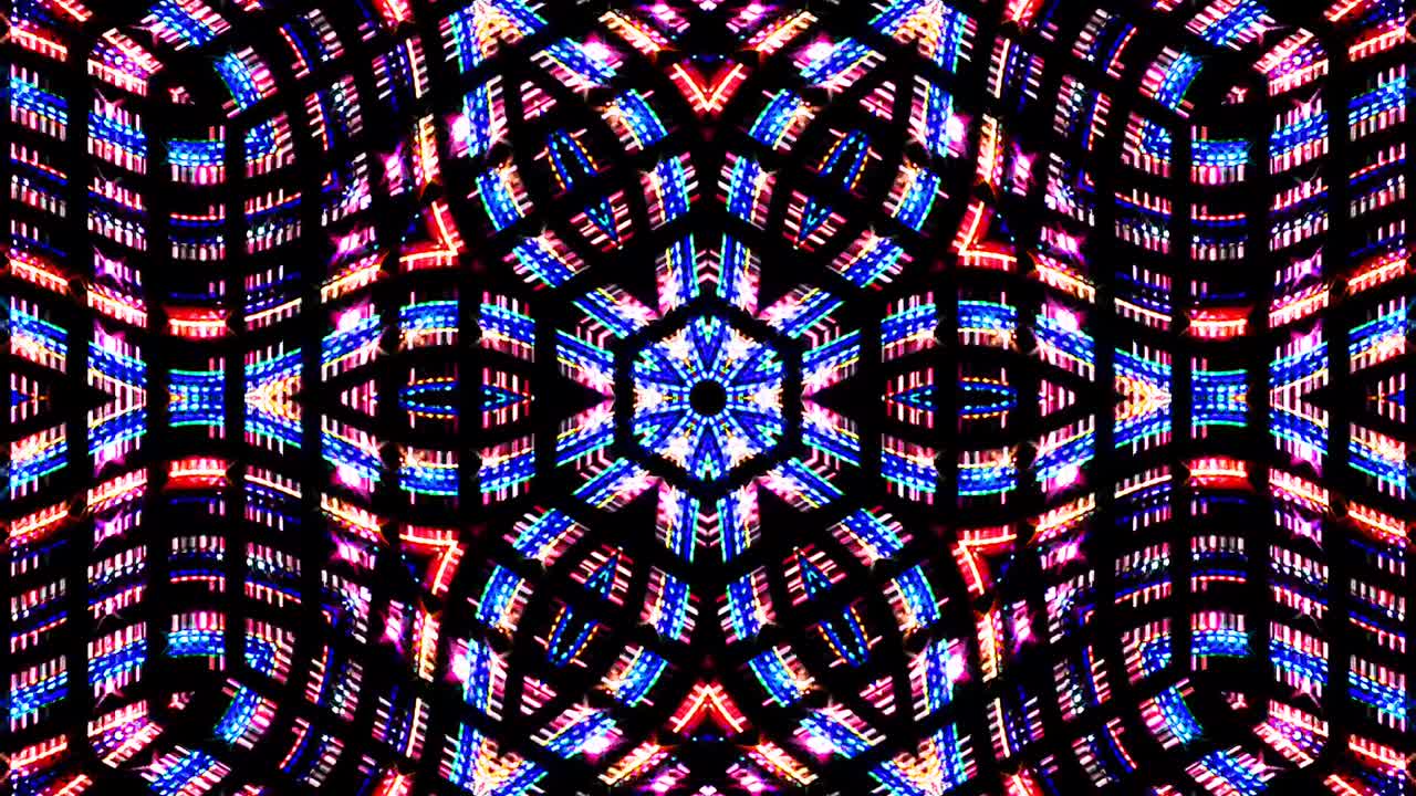 líneas brillantes que establecen el movimiento de la onda, coloridas, sobre un fondo negro