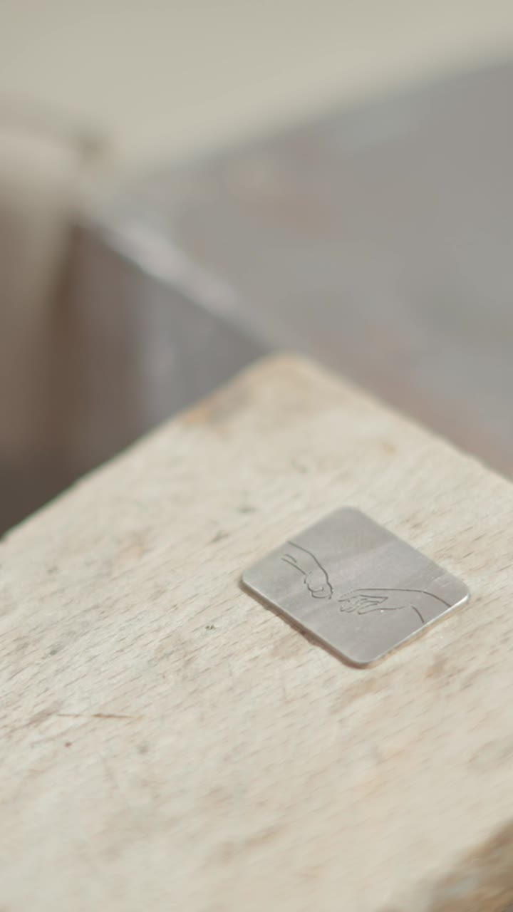 Crafting a Metal Engraving with the Creation of Adam Motif