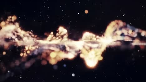 a stunning visualization of cosmic energies: explore the vibrant flow of light and matter in the deep universe as it dances through the darkness of space