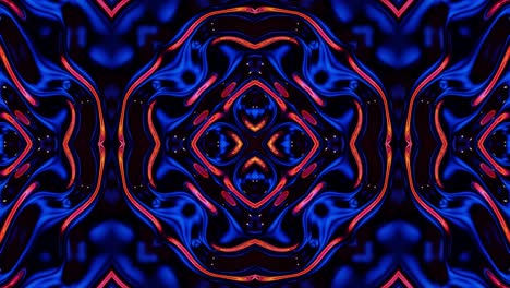 patrón ondulado líquido como el caleidoscopio con ondas, gradiente multicolor. 3d elegante abstracto en bucle bg, estructura simétrica ondulada de vidrio líquido brillante. animación fluida colorida de moda de 4k.