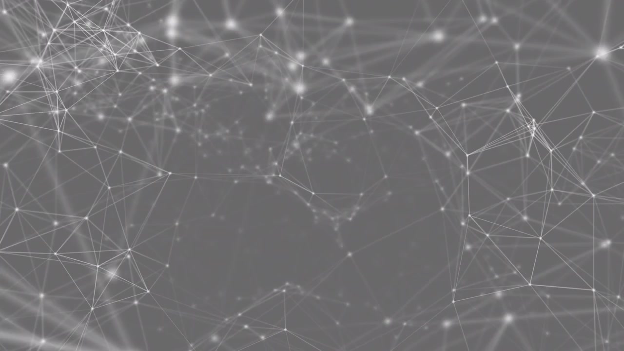 Animation of network of connections on black background