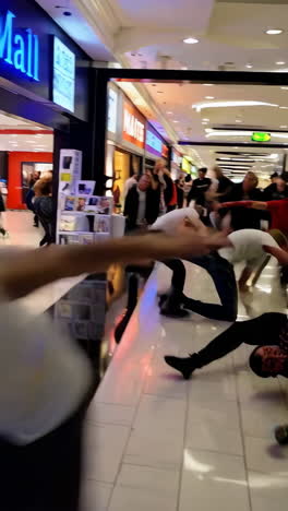 busy shopping mall corridor