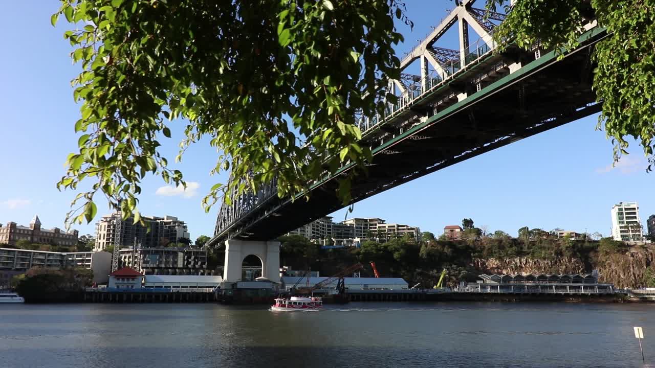 브리즈번 스토리 브리지의 시네마틱 b-롤