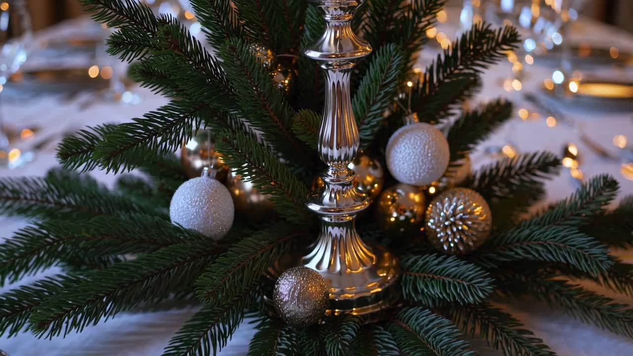 Decoración de la mesa para la cena de Navidad