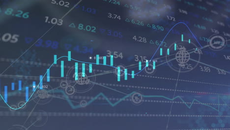 Animation-Der-Finanzdatenverarbeitung-Auf-Dunklem-Hintergrund