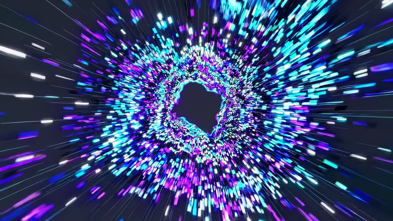 túnel de neón abstracto