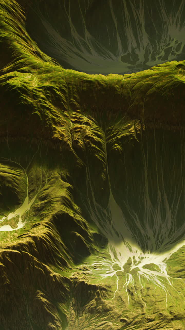 renderizado en 3d de una cordillera