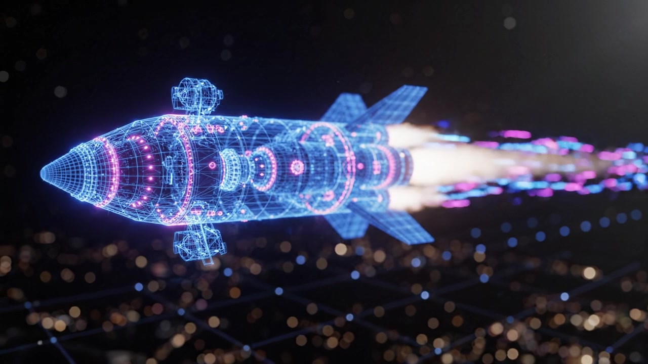 Futuristic Rocket Design in High-Tech Virtual Environment: A Glimpse into Hypothetical Space Exploration and Advanced Propulsion Technology