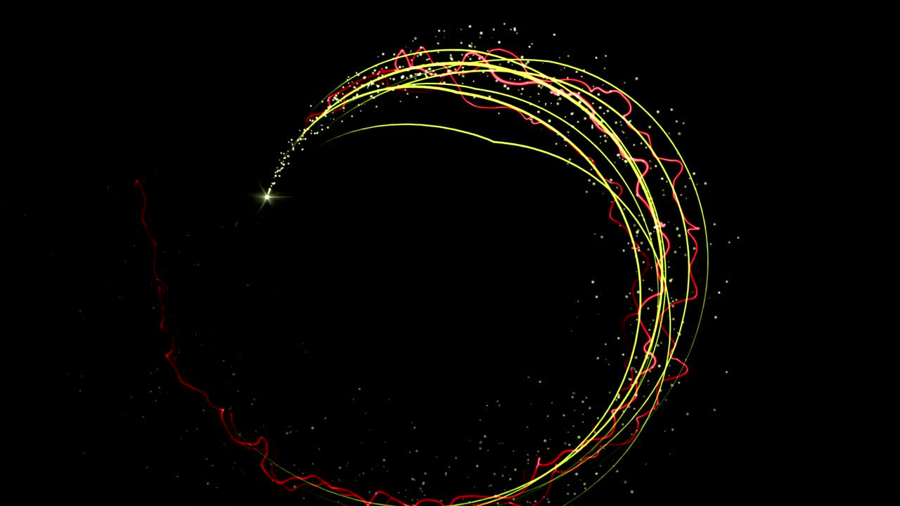 마법의 입자 반지 추상적인 배경, 애니메이션, 렌더링, 루프