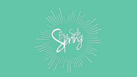 Spring-Big-Sale-with-retro-lines-on-green-gradient