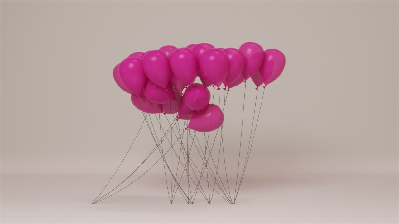 el cúmulo de globos rosados