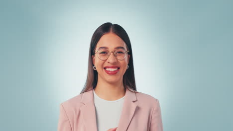 Rostro,-Negocios-Y-Mujer-Con-Celebración