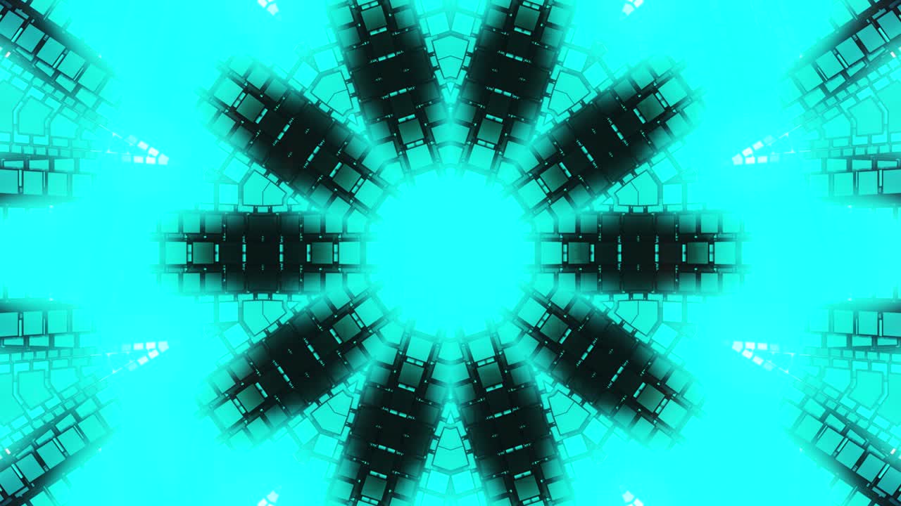 kaleidoscopio en movimiento. gráficos en movimiento de 4k