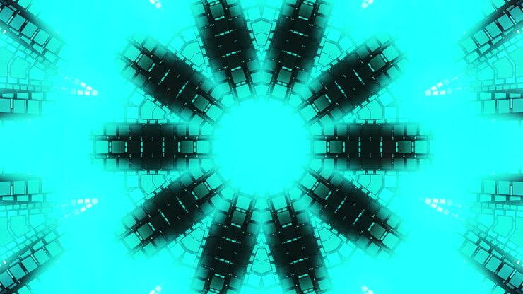Bewegtes Kaleidoskop. 4K-Bewegungsgrafiken