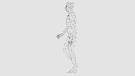 wireframe walking man, seamless