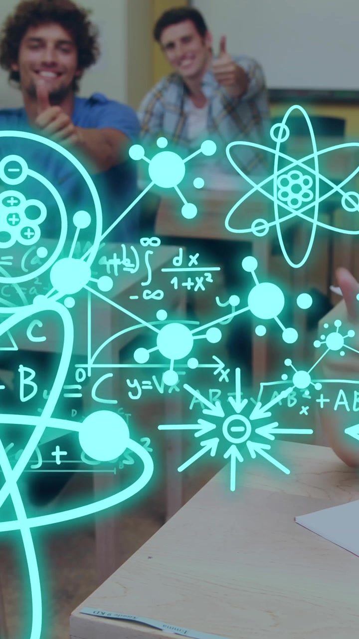 Animation of molecules and data processing over diverse students