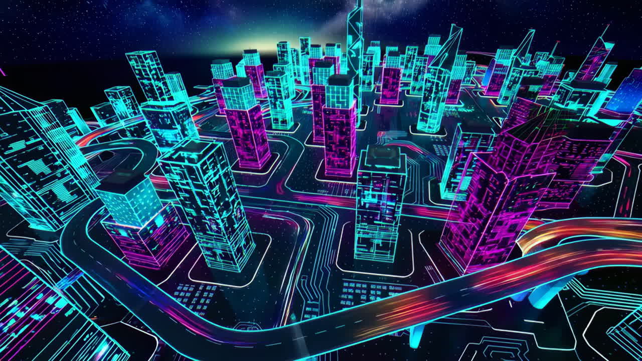 Futuristic Cyberpunk Cityscape