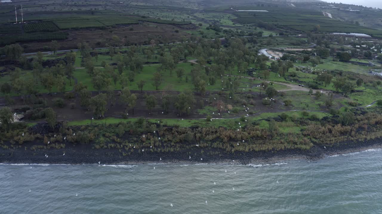 갈릴리 해 의 공중 풍경