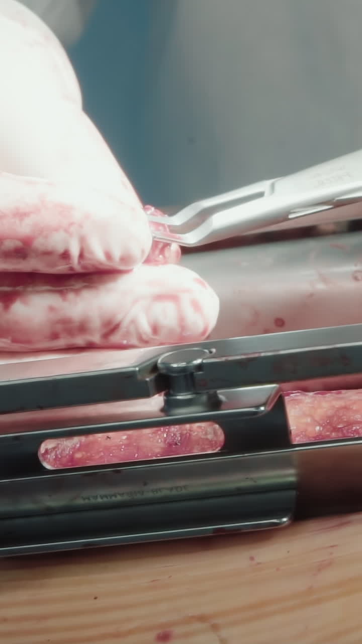 el médico realiza un procedimiento de bypass coronario. el cirujano lleva a cabo una cirugía de bypass de la arteria coronaria para garantizar que las arterias del paciente estén limpias y se restablezca el flujo sanguíneo