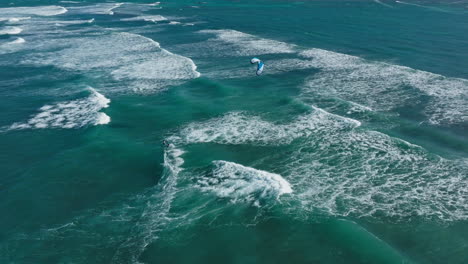 kiteboarding and windsurfing in the ocean