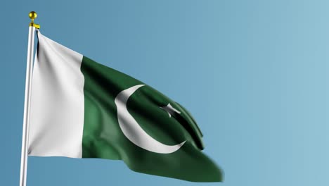 waving flag of pakistan