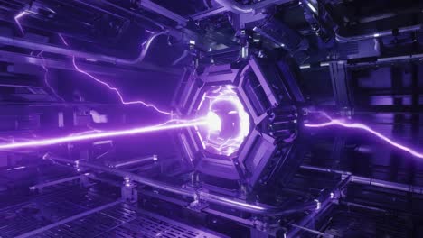 futuristic machine with lightning